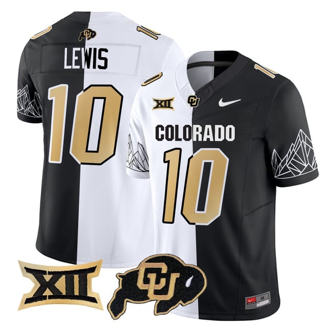Men's Colorado Buffaloes 2025 Vapor Limited Jersey V2 stripeout #10 Julian Lewis