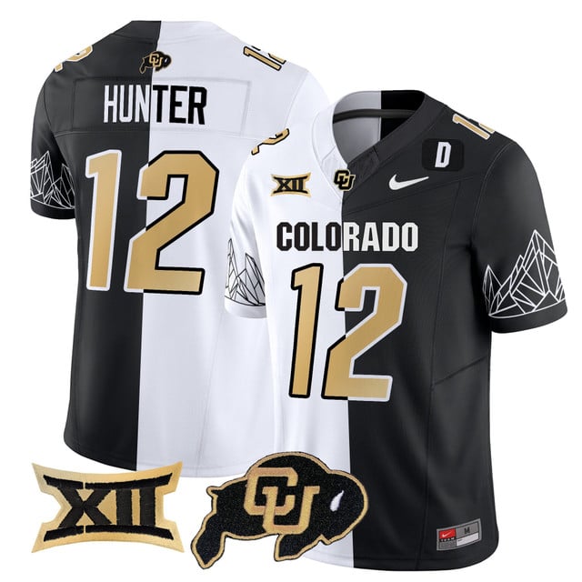 Men's Colorado Buffaloes 2025 Vapor Limited Jersey V2 stripeout #12 Travis Hunter