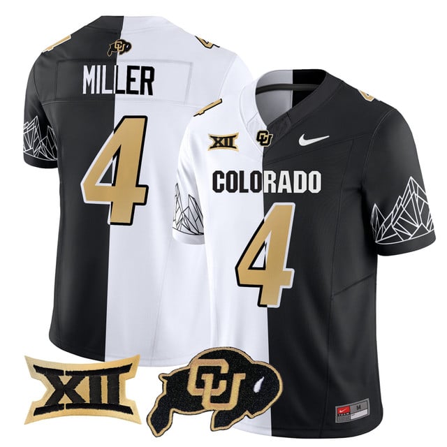 Men's Colorado Buffaloes 2025 Vapor Limited Jersey V2 stripeout #4 Omarion Miller