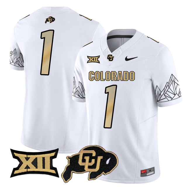 Men's Colorado Buffaloes 2025 Vapor Limited Jersey V2 white #1