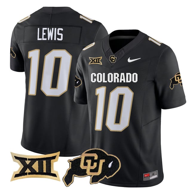 Men's Colorado Buffaloes 2025 Vapor Limited Jersey black #10 Julian Lewis