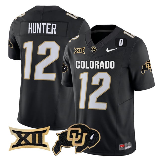 Men's Colorado Buffaloes 2025 Vapor Limited Jersey black #12 Travis Hunter