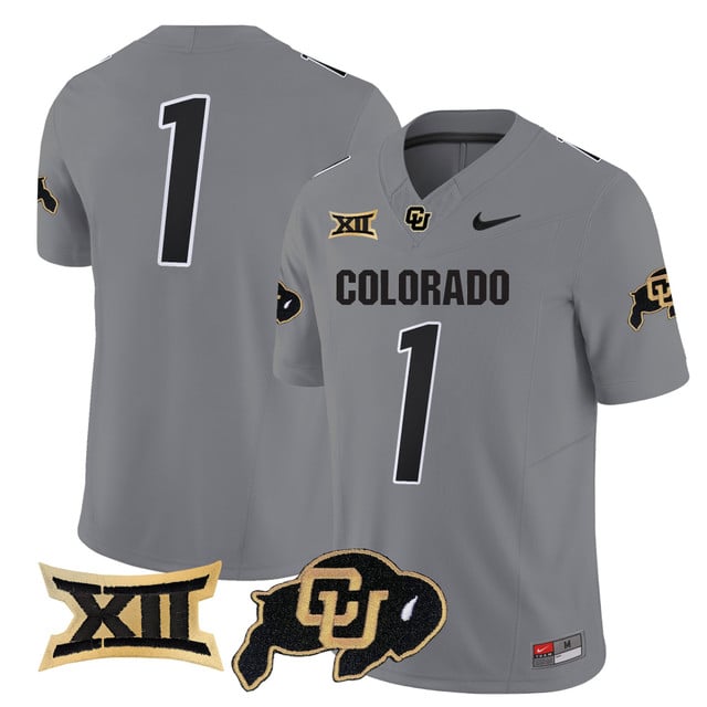 Men's Colorado Buffaloes 2025 Vapor Limited Jersey gray #1