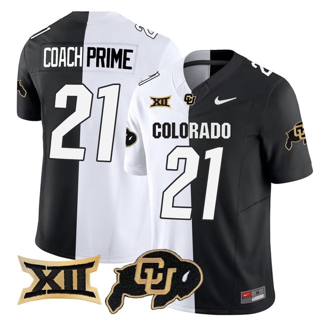 Men's Colorado Buffaloes 2025 Vapor Limited Jersey stripeout #21 Coach Prime