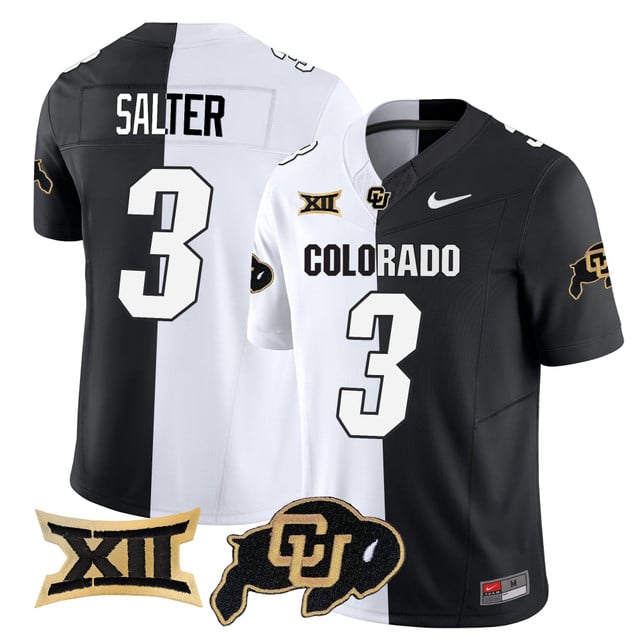 Men's Colorado Buffaloes 2025 Vapor Limited Jersey stripeout #3 Kaidon Salter
