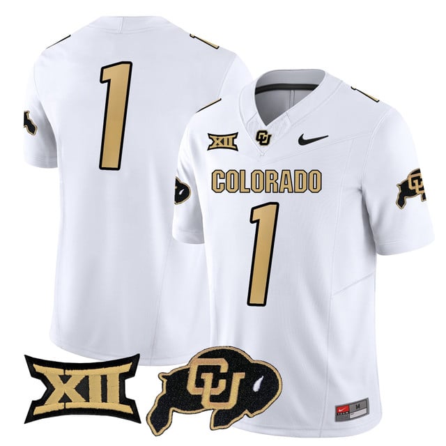 Men's Colorado Buffaloes 2025 Vapor Limited Jersey white #1