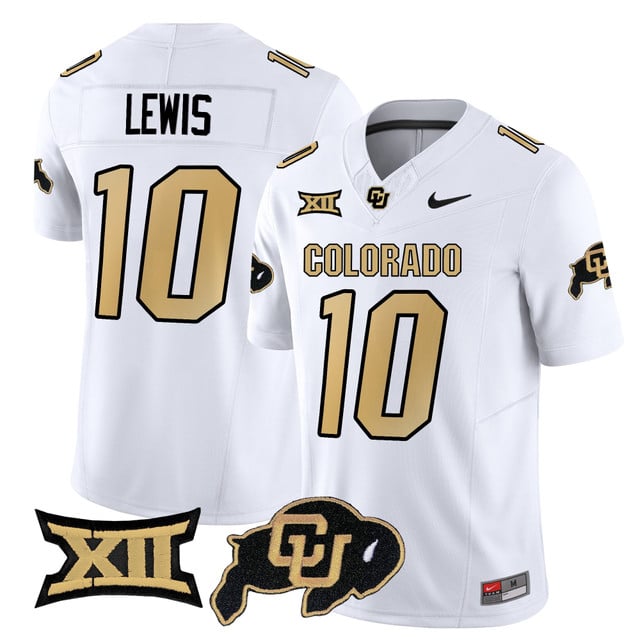 Men's Colorado Buffaloes 2025 Vapor Limited Jersey white #10 Julian Lewis
