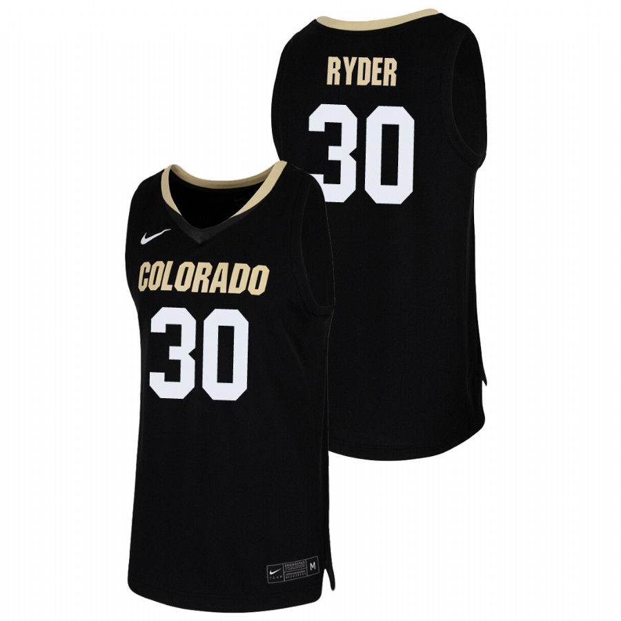 Men's Colorado Buffaloes Frank Ryder 2019-20 College Basketball Jersey Black