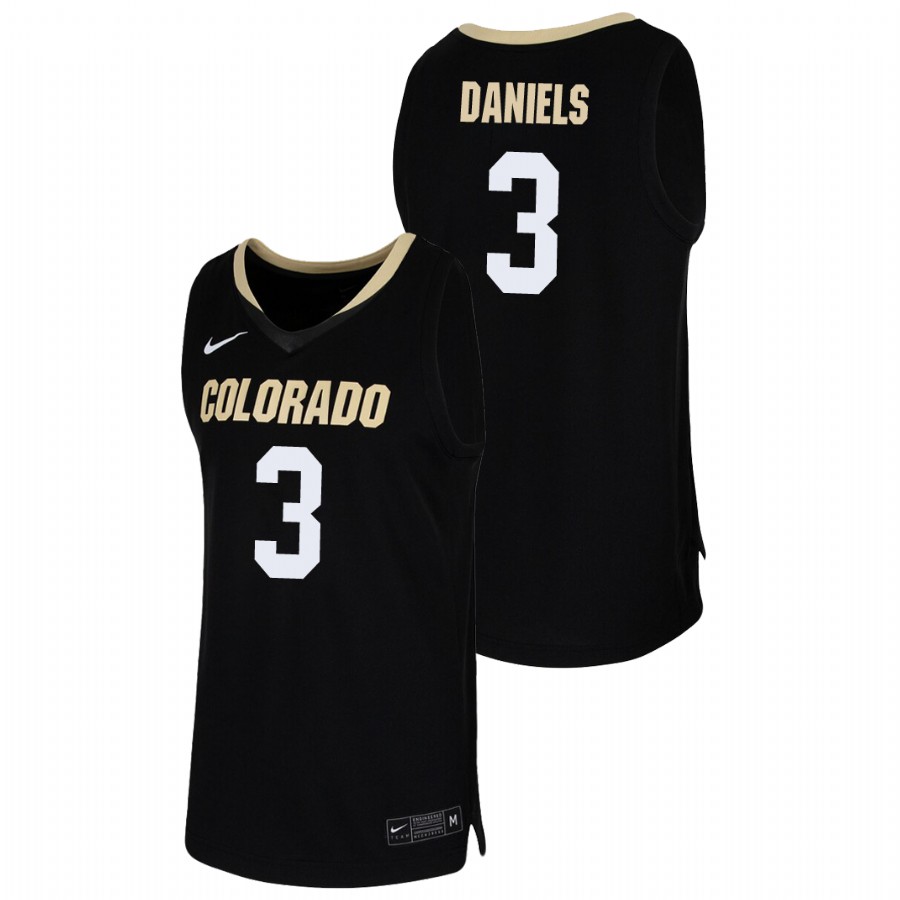 Men's Colorado Buffaloes Maddox Daniels 2019-20 College Basketball Jersey Black