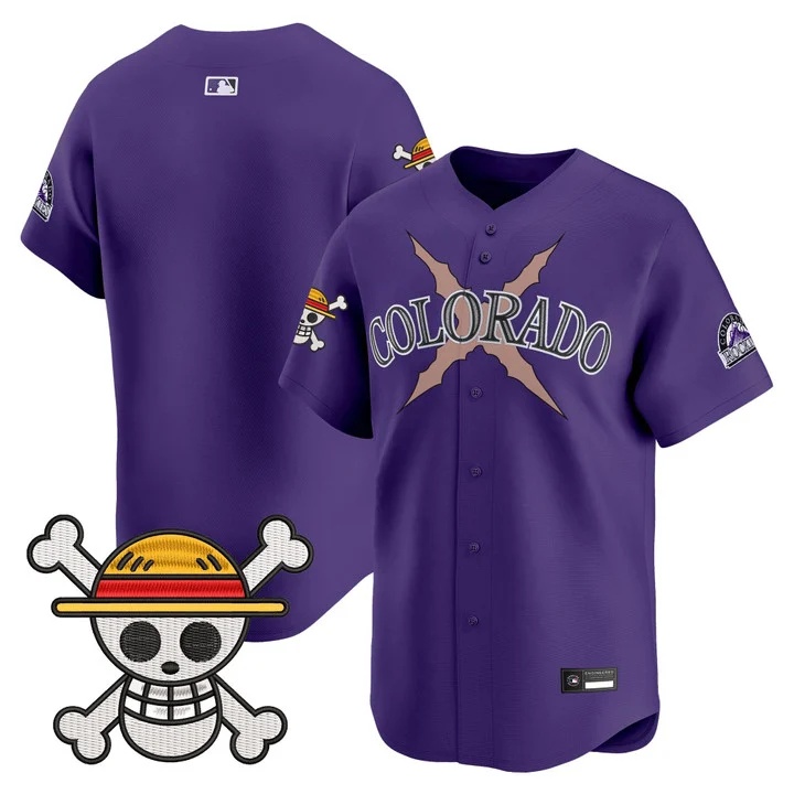 Men's Colorado Rockies x One Piece Vapor Premier Limited Jersey PURPLE BLANK