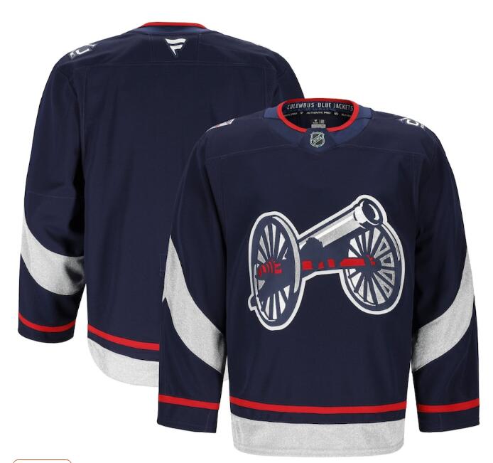 Men's Columbus Blue Jackets Fanatics Navy 2025 NHL Stadium Series Authentic Pro Jersey