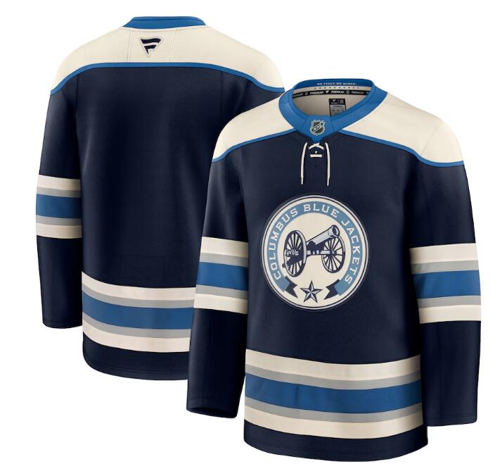 Men's Columbus Blue Jackets Fanatics Navy Alternate Premium Jersey