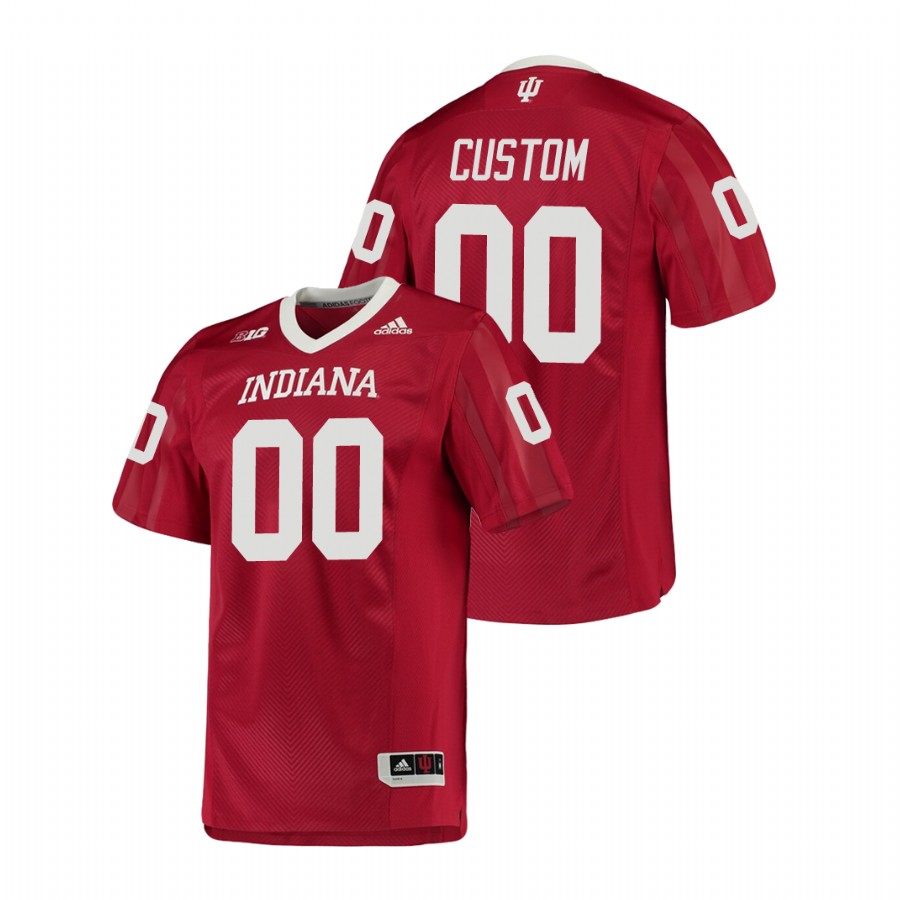 Men's Crimson Indiana Hoosiers Custom College Football Game Jersey