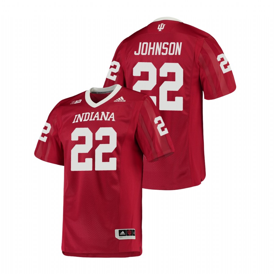 Men's Crimson Indiana Hoosiers Jamar Johnson College Football Game Jersey