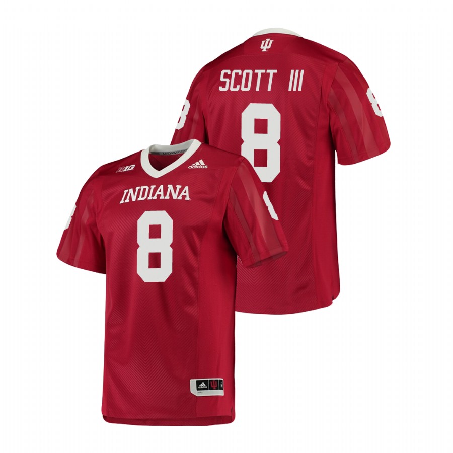 Men's Crimson Indiana Hoosiers Stevie Scott III College Football Game Jersey
