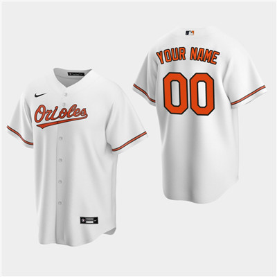Men's Custom Baltimore Orioles 2020 White Home Replica Jersey