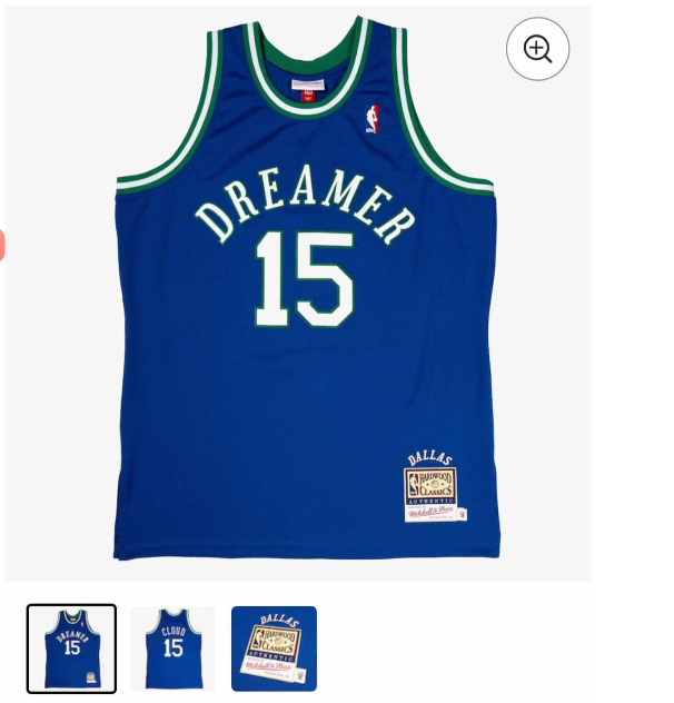 Men's DREAMER x Mitchell & Ness Blue Dallas Mavericks Hardwood Classics Fashion Jersey