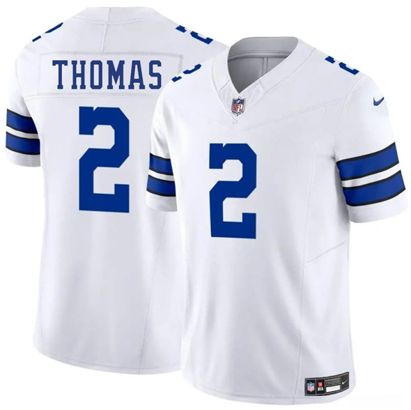 Men's Dallas Cowboys #2 Juanyeh Thomas White 2025 F.U.S.E. Vapor Untouchable Limited Football Stitched Jersey