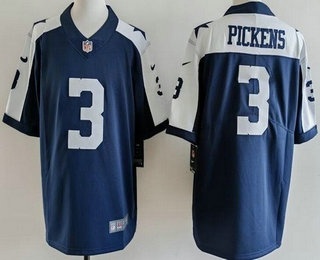 Men's Dallas Cowboys #3 George Pickens Limited Navy Alternate Vapor Jersey