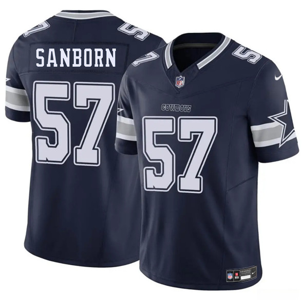 Men's Dallas Cowboys #57 Jack Sanborn Navy 2025 F.U.S.E. Vapor Untouchable Limited Football Stitched Jersey