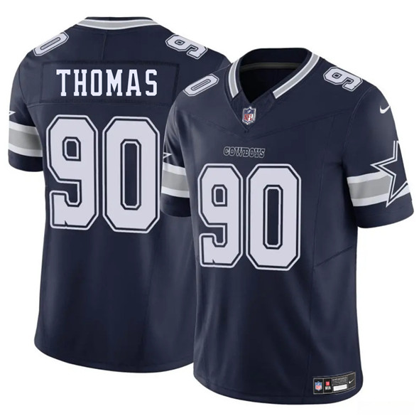 Men's Dallas Cowboys #90 Solomon Thomas Navy 2025 F.U.S.E. Vapor Untouchable Limited Football Stitched Jersey
