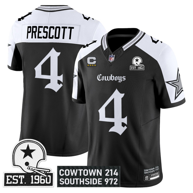Men's Dallas Cowboys 'Gothic Lone Star Edition' Vapor Limited Jersey - All Stitched Alternate Dak Prescott