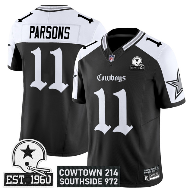 Men's Dallas Cowboys 'Gothic Lone Star Edition' Vapor Limited Jersey - All Stitched Alternate Micah Parsons