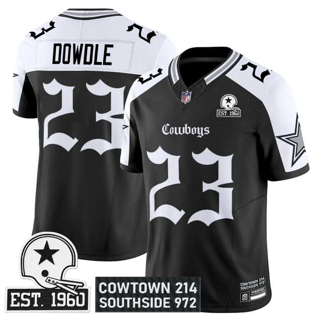 Men's Dallas Cowboys 'Gothic Lone Star Edition' Vapor Limited Jersey - All Stitched Alternate Rico Dowdle