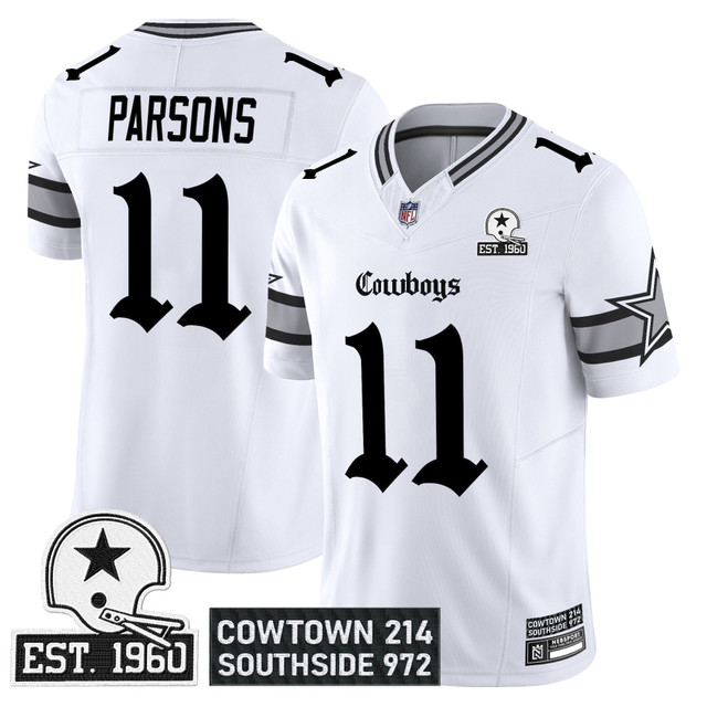 Men's Dallas Cowboys 'Gothic Lone Star Edition' Vapor Limited Jersey - All Stitched White