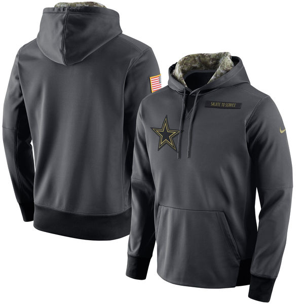 Men's Dallas Cowboys Nike Anthracite 2016 Salute to Service NFL Player Performance Hoodie