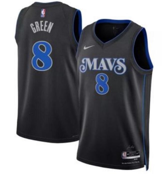 Men's Dallas Mavericks 8 Josh Green Nike Black Authentic Jersey