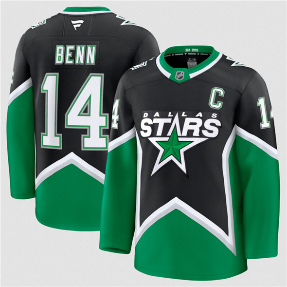 Men's Dallas Stars #14 Jamie Benn Black 2025-26 Alternate Stitched Hockey Jersey