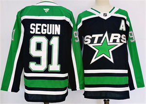 Men's Dallas Stars #91 Tyler Seguin Black 2024-25 Reverse Retro Stitched