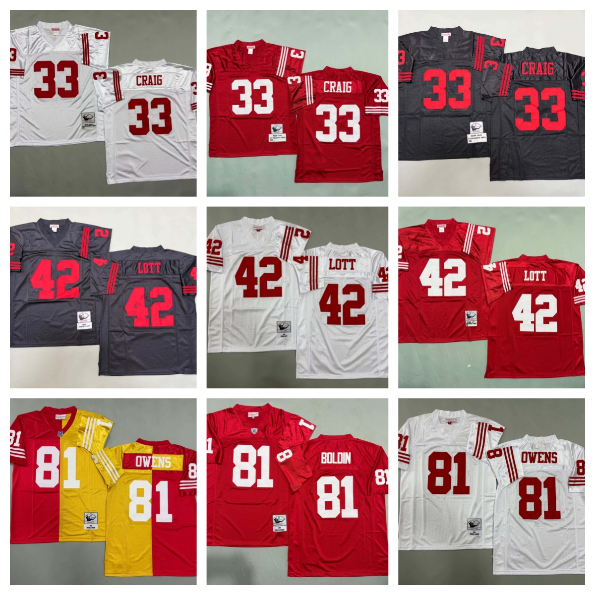 Men's Deion Sanders Scarlet San Francisco 49ers.r_副本