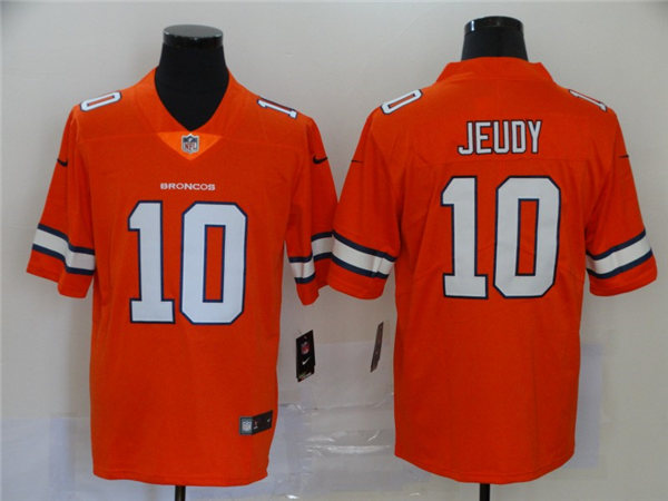 Men's Denver Broncos #10 Jerry Jeudy Orange Nike NFL Vapor Untouchable Color Rush Limited Player Stitched Jersey