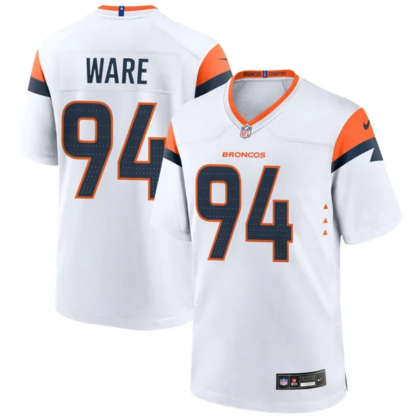 Men's Denver Broncos #94 DeMarcus Ware Nike White Vapor F.U.S.E. Limited Jersey 