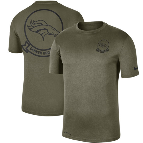 Men's Denver Broncos Nike Olive 2019 Salute To Service Sideline Seal Legend Performance T-Shirt