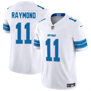 Men's Detroit Lions #11 Kalif Raymond White 2024 F.U.S.E. Vapor Limited Football Stitched Jersey
