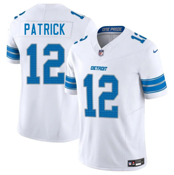 Men's Detroit Lions #12 Tim Patrick White 2025 F.U.S.E. Vapor Limited Football Stitched Jersey