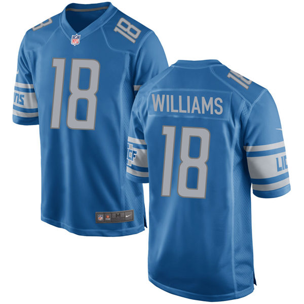 Men's Detroit Lions #18 Jameson Williams Nike Blue Vapor Untouchable Limited Jersey