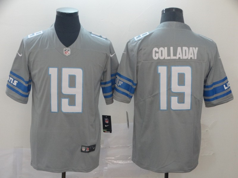 Men's Detroit Lions #19 Kenny Golladay Nike Steel Vapor Untouchable Color Rush Limited Player Stitched Jersey