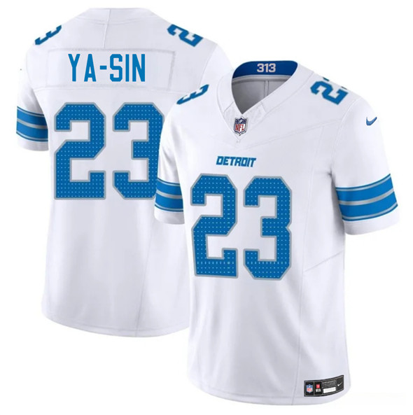 Men's Detroit Lions #23 Rock Ya-Sin White 2025 F.U.S.E. Vapor Limited Football Stitched Jersey