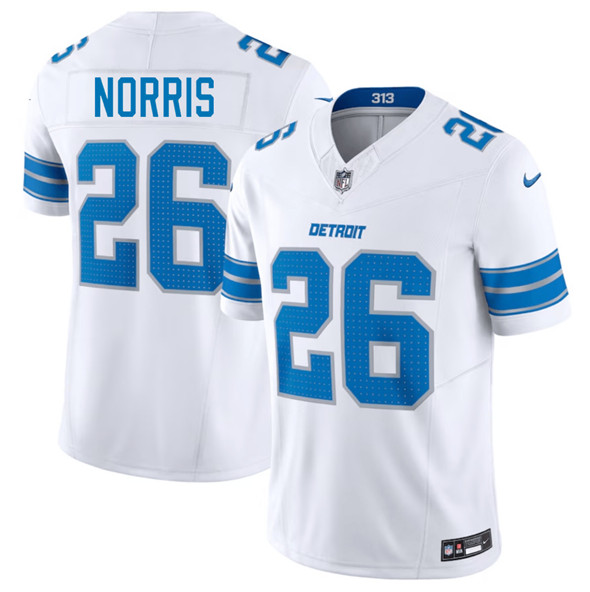 Men's Detroit Lions #26 Morice Norris White 2025 F.U.S.E. Vapor Limited Football Stitched Jersey