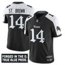 Men's Detroit Lions 'Gothic Motor City Edition' Vapor Limited Jersey - All Stitched Black  Alternate Amon-Ra St. Brown -14