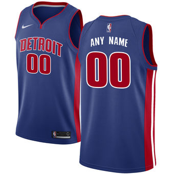 Men's Detroit Pistons Nike Blue Custom Jersey