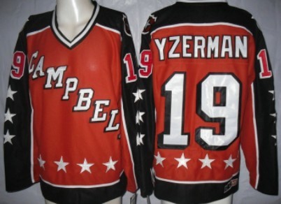 Men's Detroit Red Wings #19 Steve Yzerman Orange CCM ALL STAR CAMPBELL Jersey Stitched