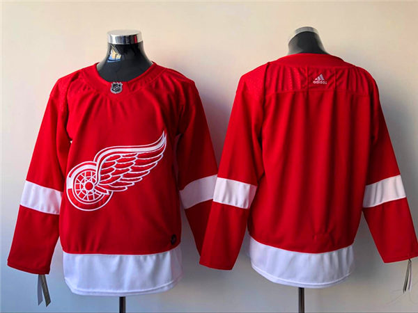Men's Detroit Red Wings Blank Adidas Home Red Jersey Stitched