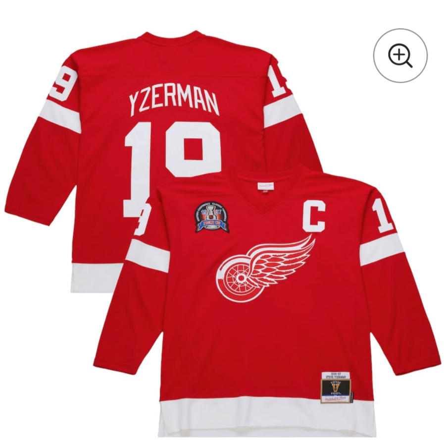 Men's Detroit Red Wings Steve Yzerman Scarlet 1996-97 Power Play Jersey