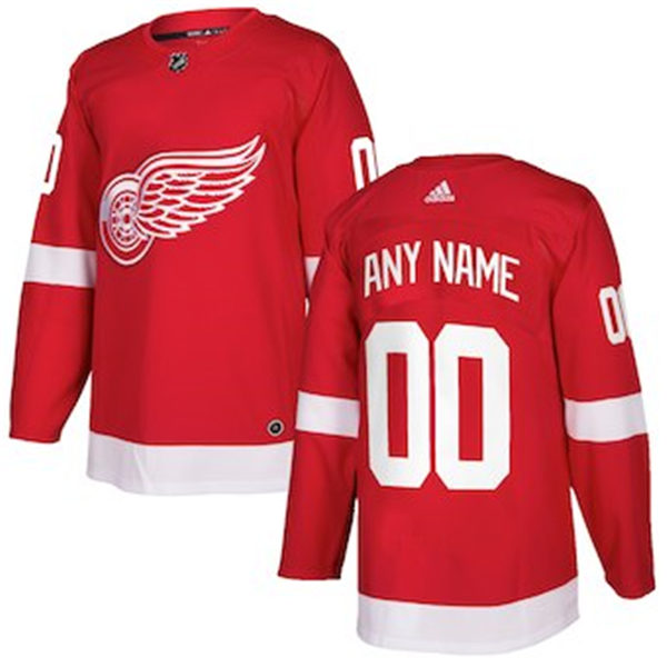 Men's Detroit Red Wings adidas Red Custom Jersey Stitched