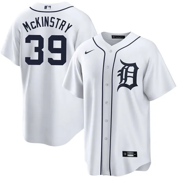 Men's Detroit Tigers #39 Zach McKinstry  Nike White Home Limited Player Jersey 